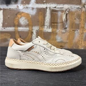 Pikolinos Mesina W6B-6996 Nata Beige Leather Women's Size 8.5 (39)